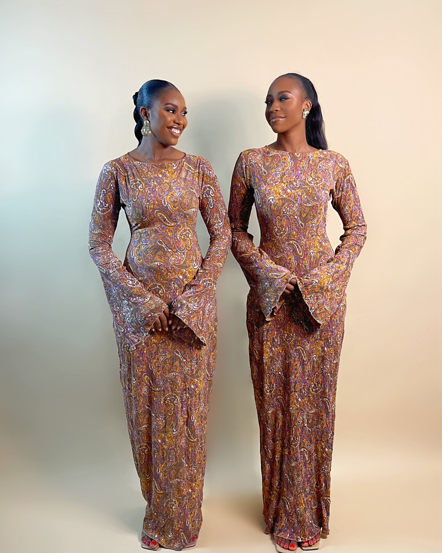 Fara Maxi Dress (Burnt Paisley)