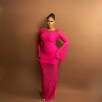 Sade Lace Dress (Rosette Bloom)