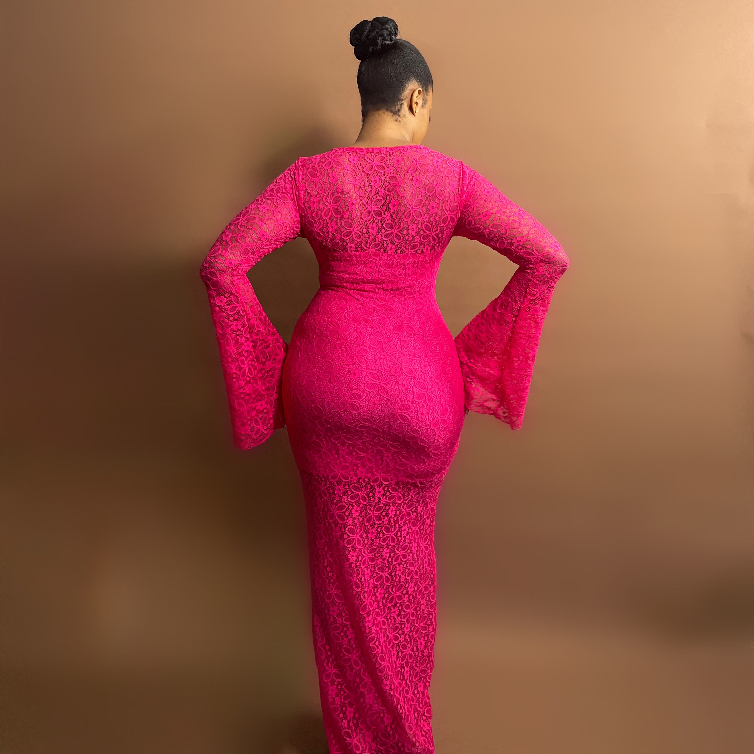 Sade Lace Dress (Rosette Bloom)