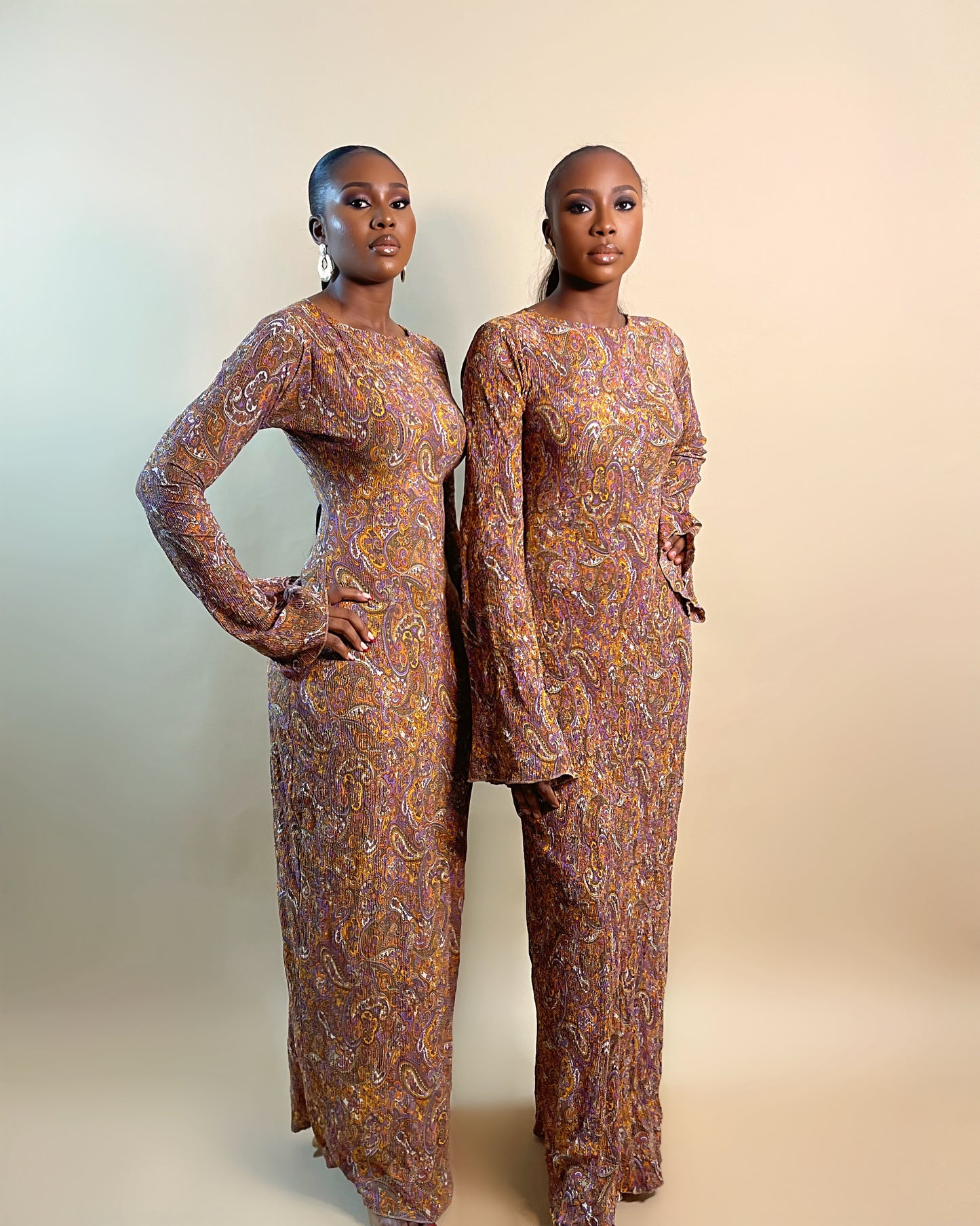 Fara Maxi Dress (Burnt Paisley)
