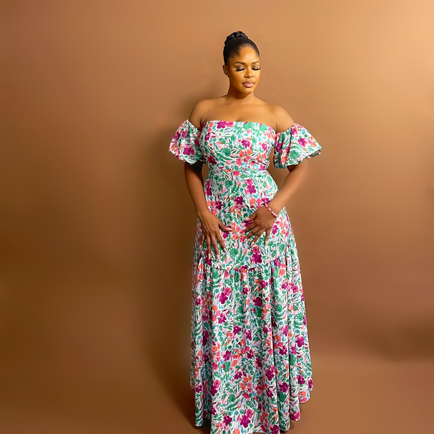 Positano Maxi Dress (Garden Bliss)