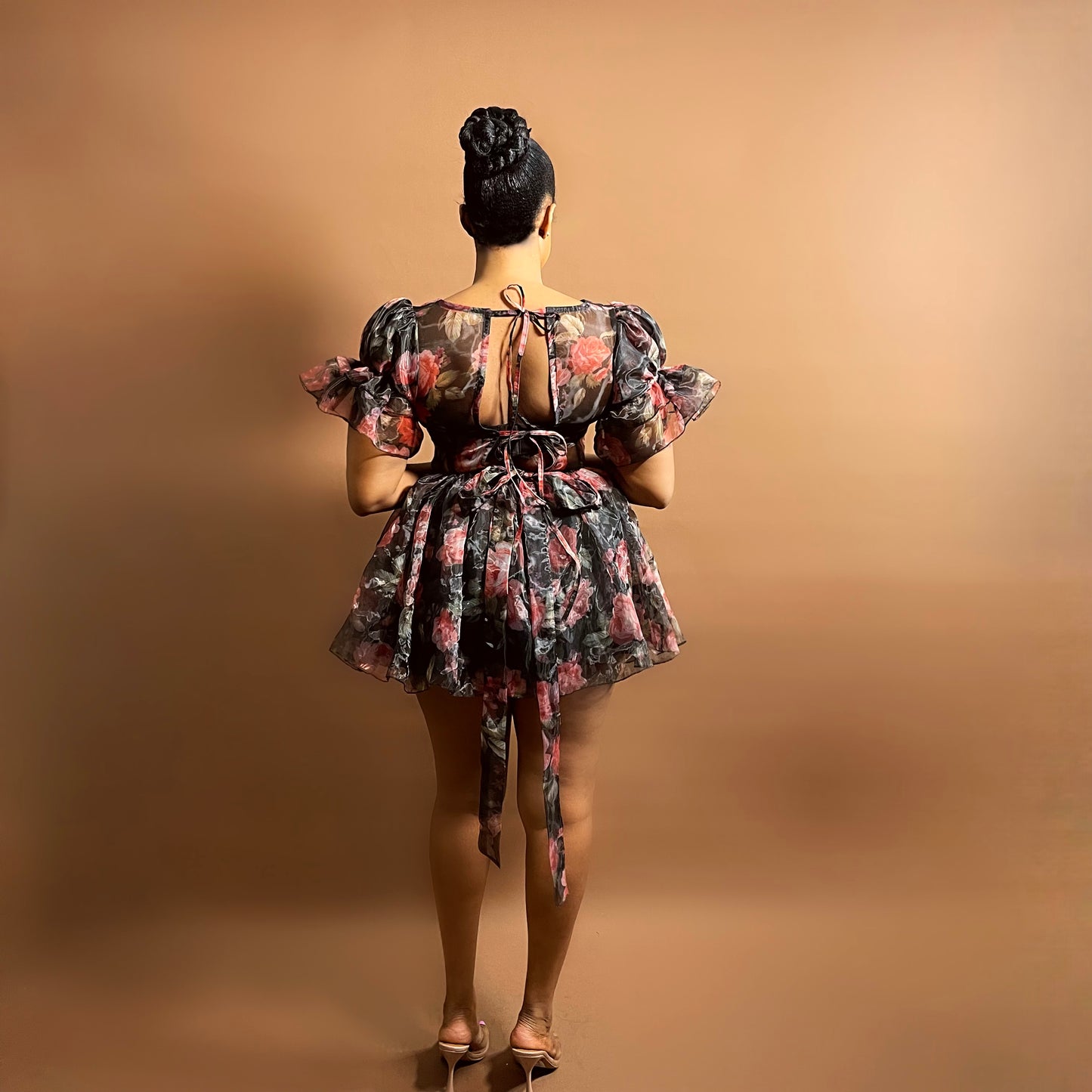Tito Mini Dress (Midnight Petals)
