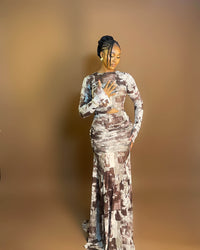 Zara Mesh Dress (Earth Strokes)