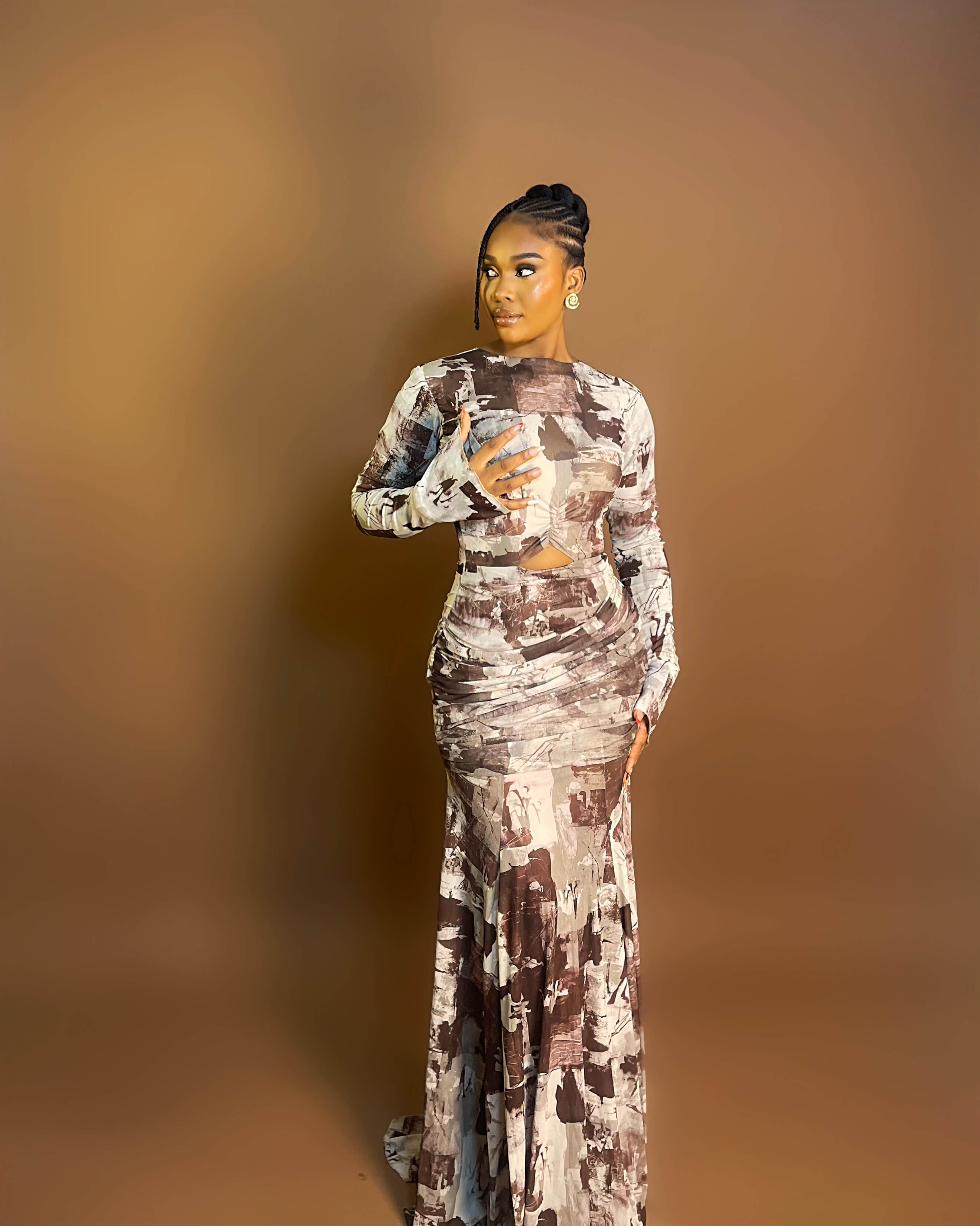 Zara Mesh Dress (Earth Strokes) Zara Mesh Dress (Earth Strokes)