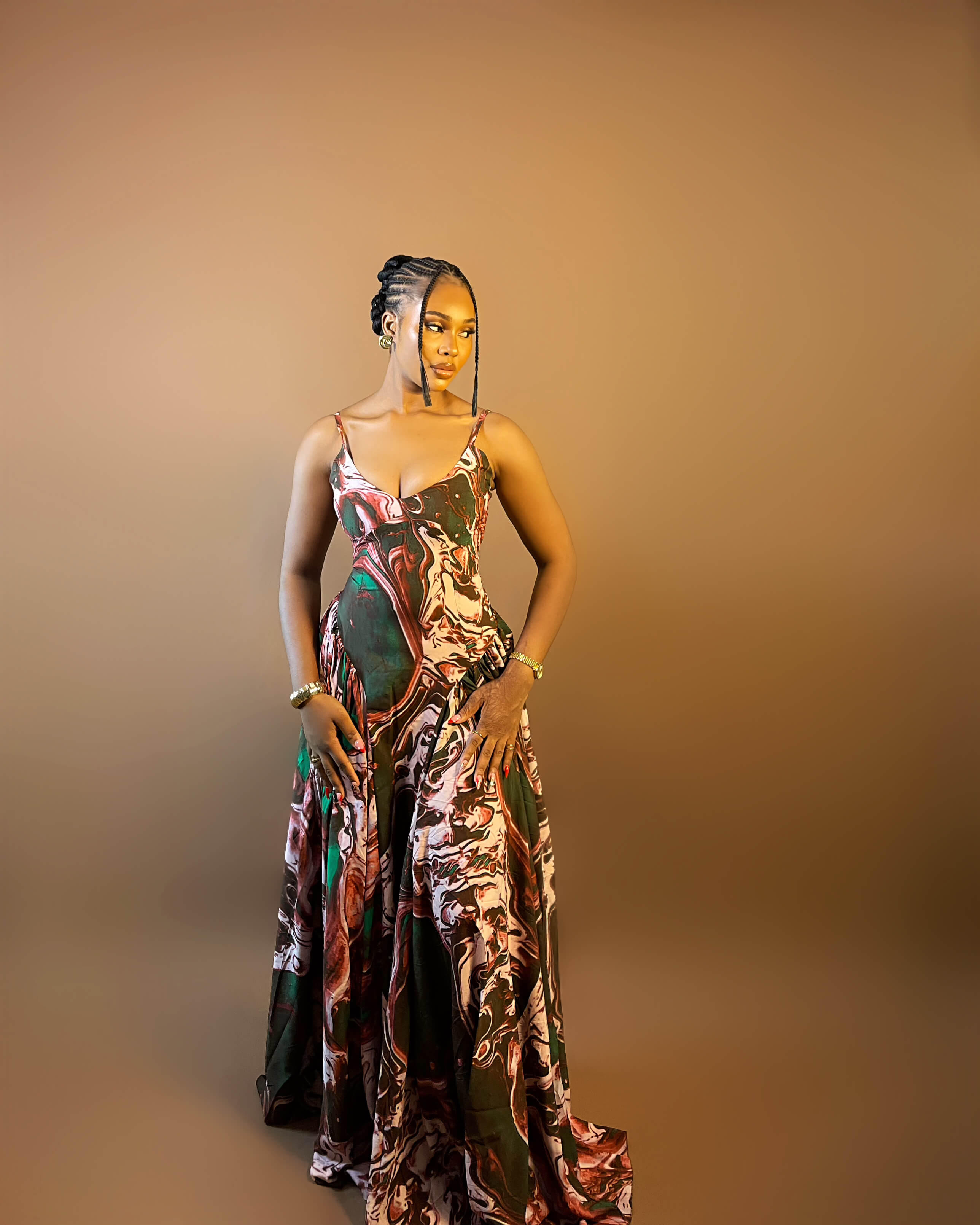 Lisbon Dress (Terra Marble)