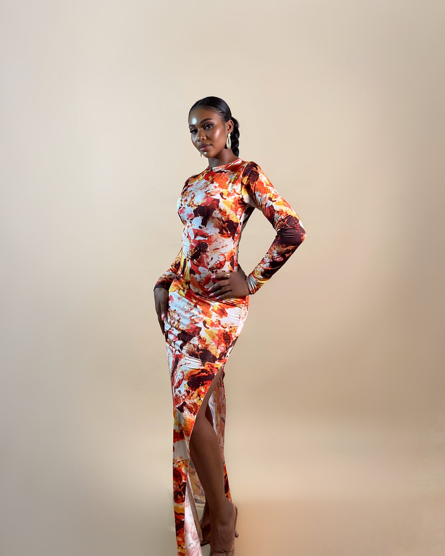 Raya Dress (Fiery Bloom)
