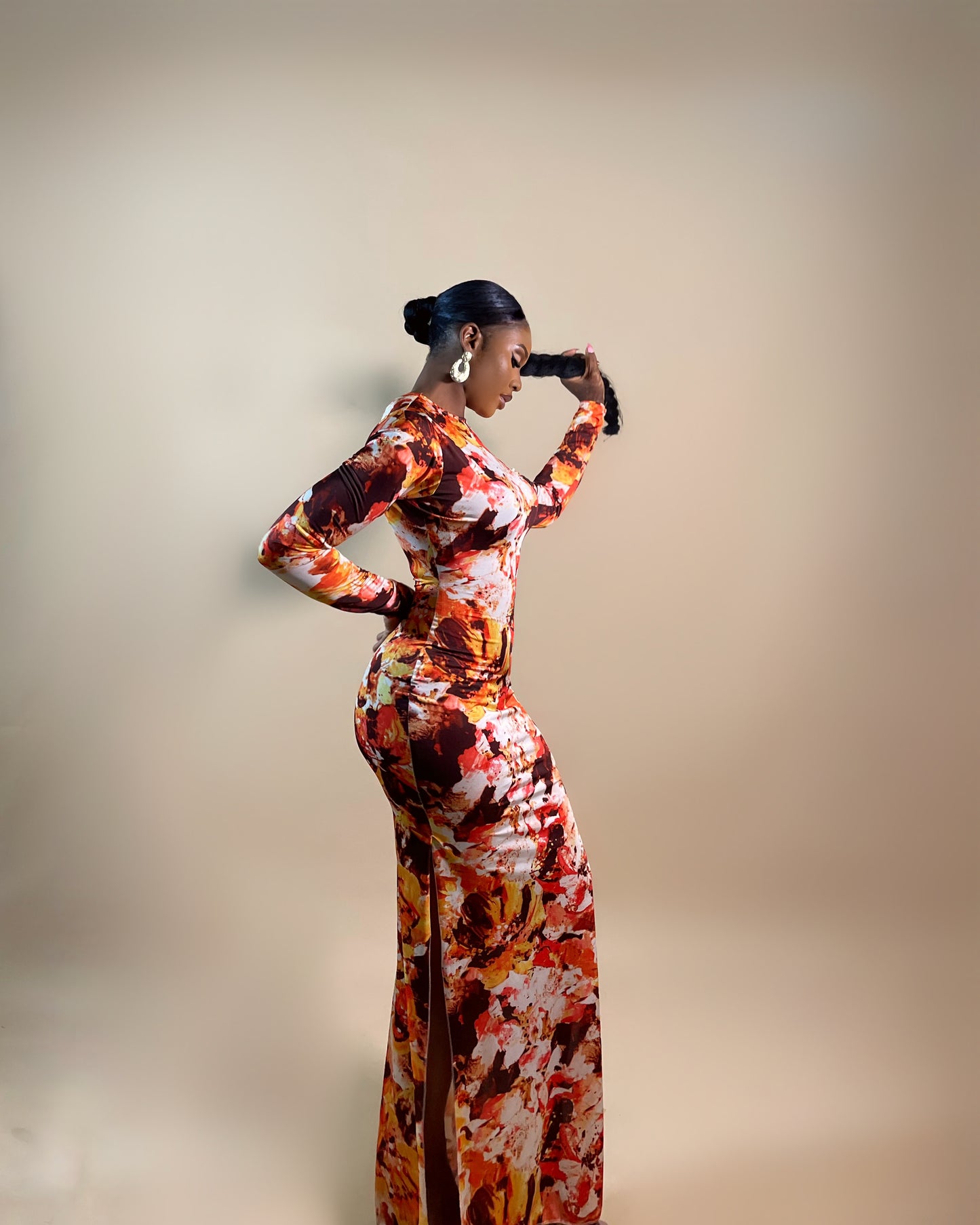 Raya Dress (Fiery Bloom)
