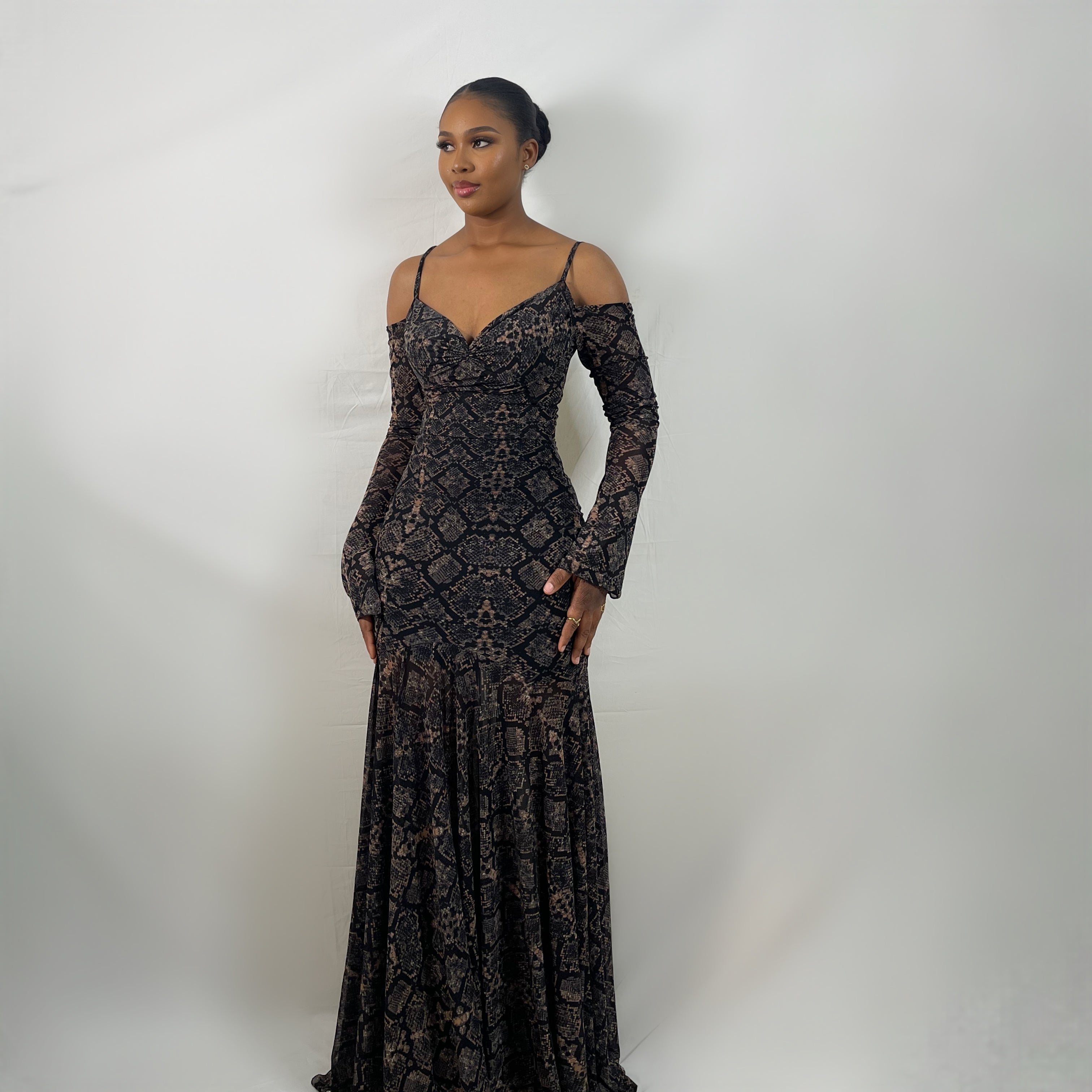 Nia Mesh Dress (Python Veil)