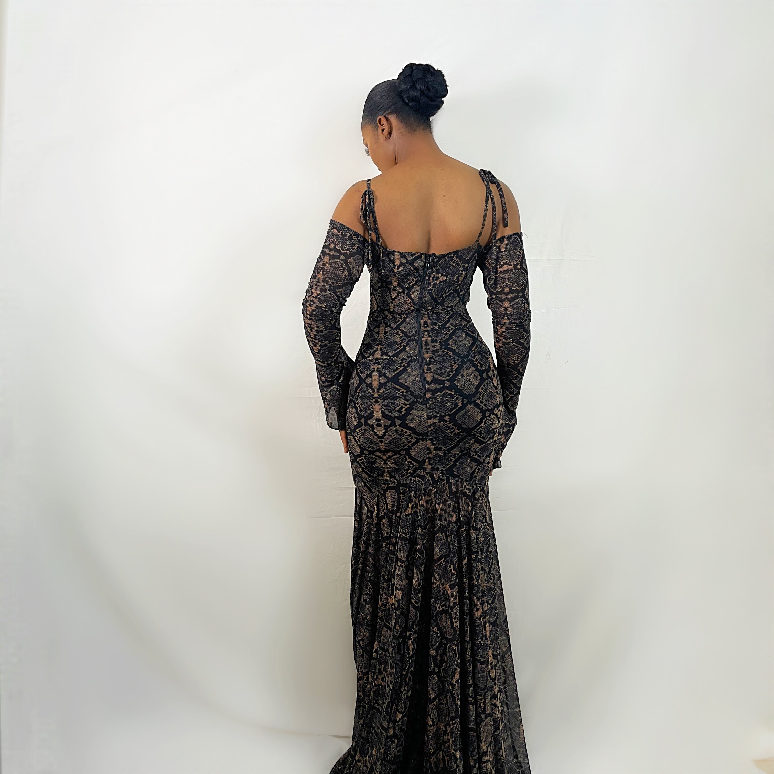 Nia Mesh Dress (Python Veil)