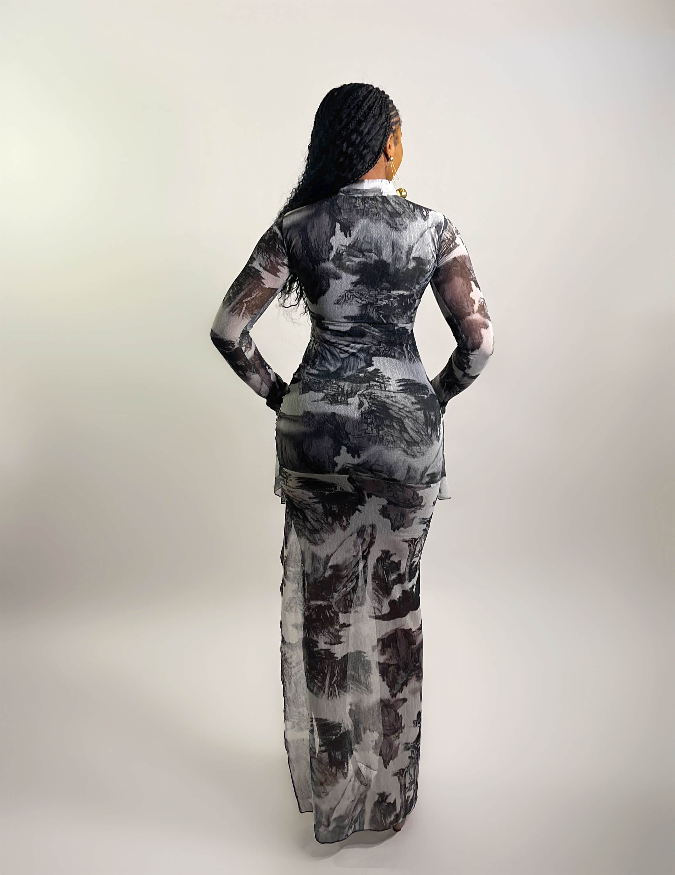 Seyda Dress (Ink Tide)