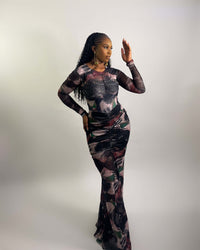 Calista Dress (Midnight Blush)