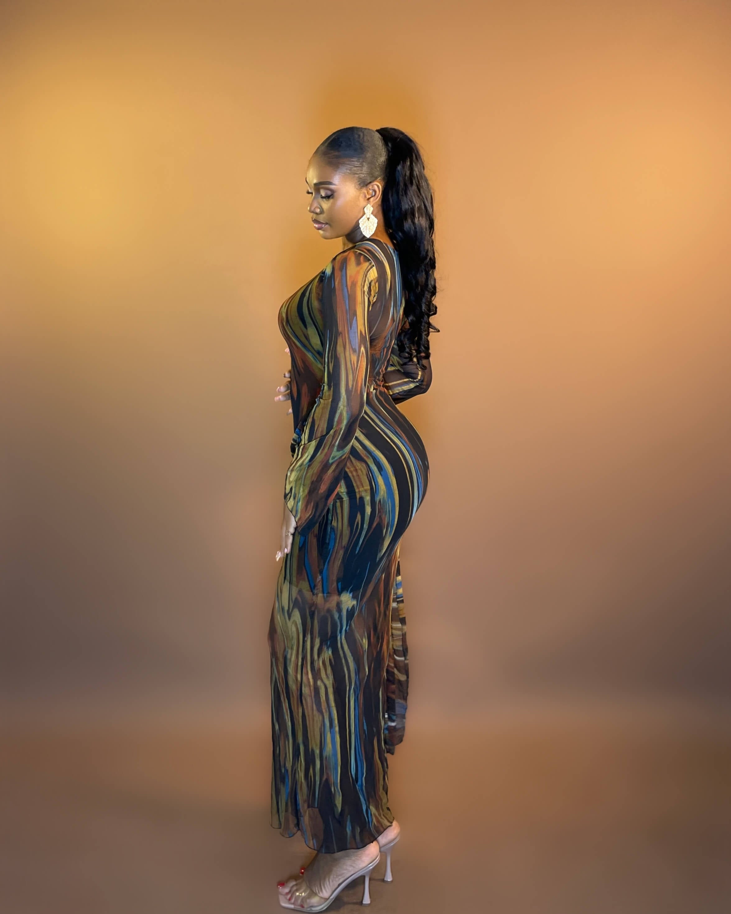 Lagos Dress (Ember Streak)