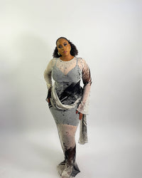 Lagos Dress (Smoke Marble)