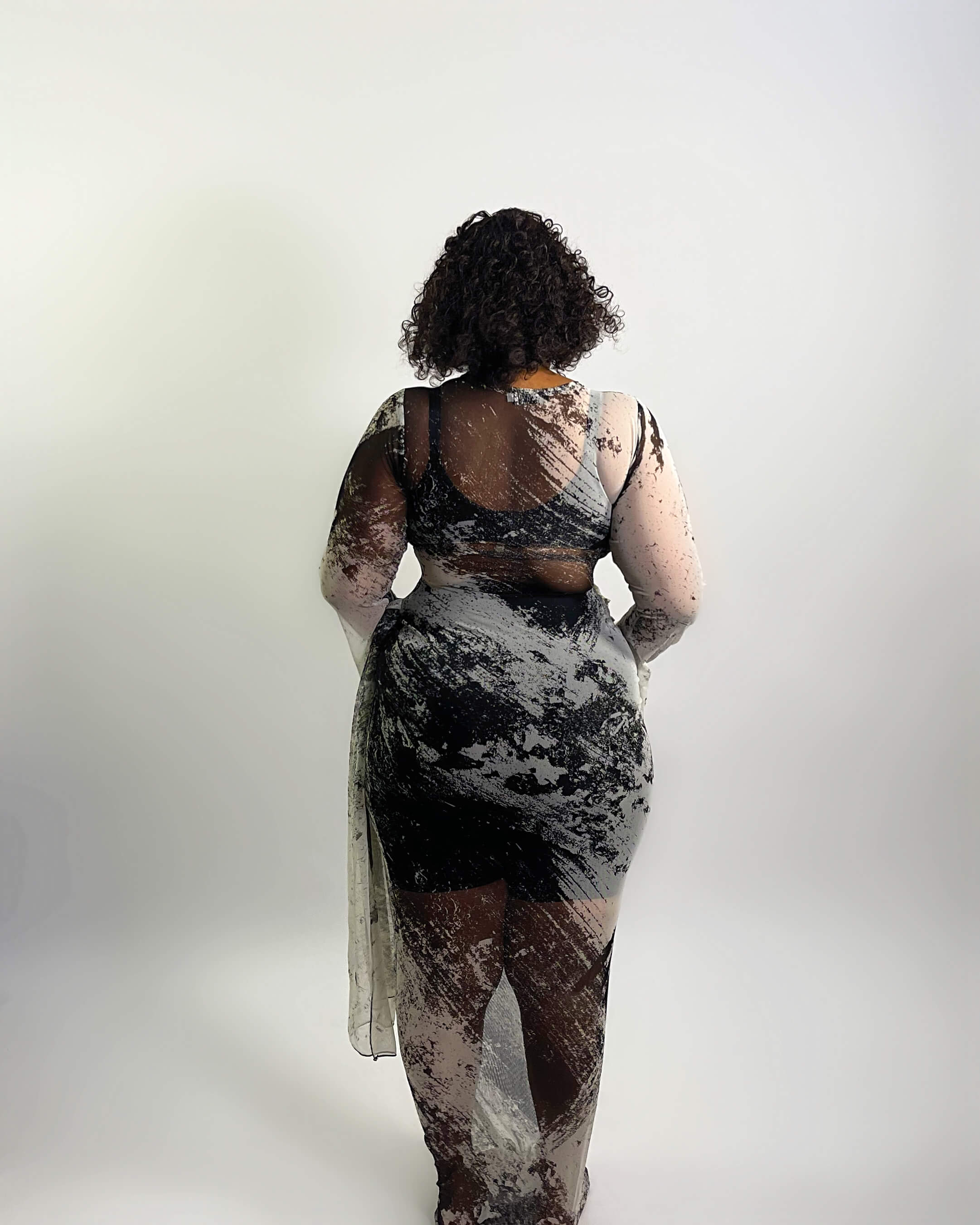 Lagos Dress (Smoke Marble)