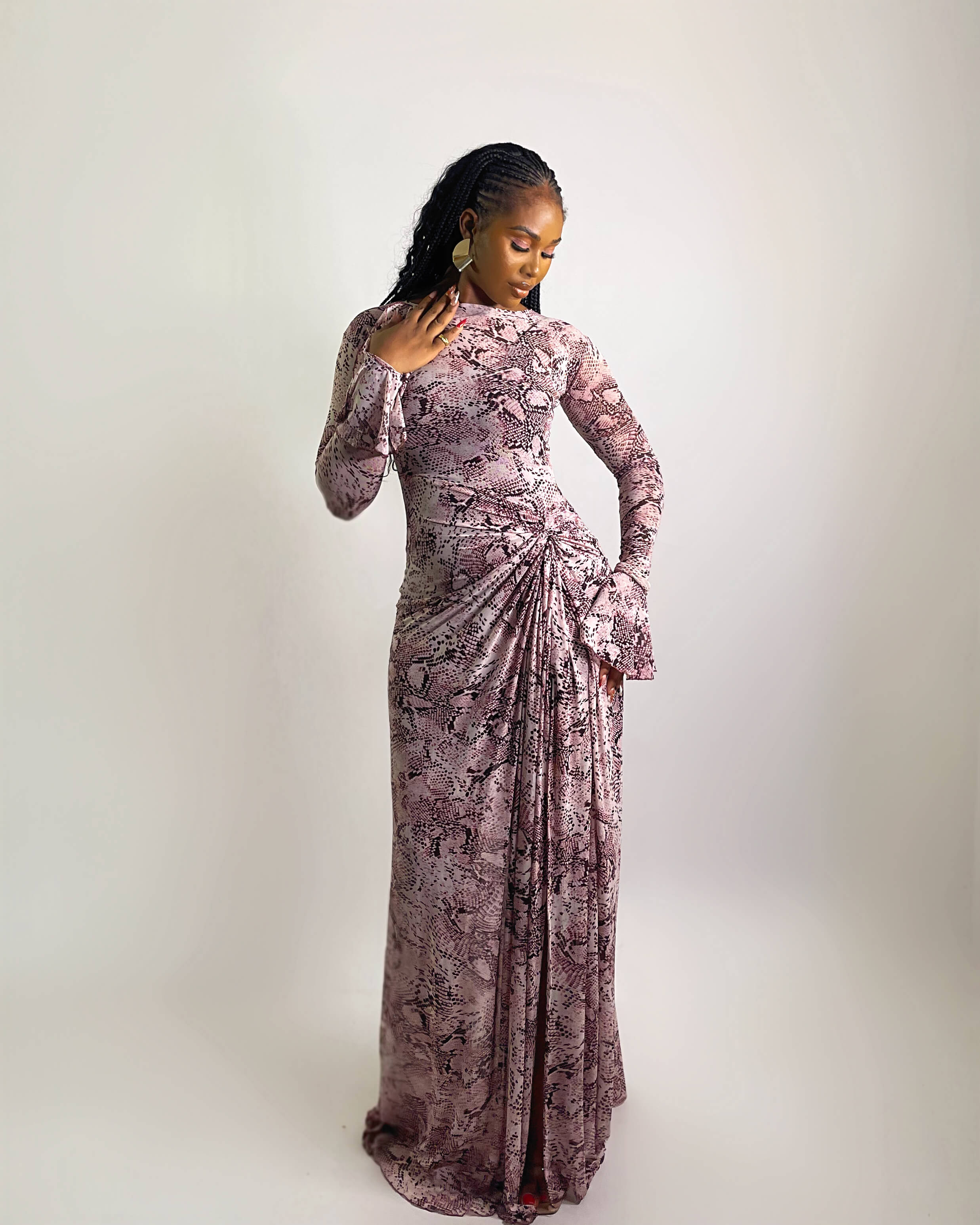 Riviera Dress (Rose Python)
