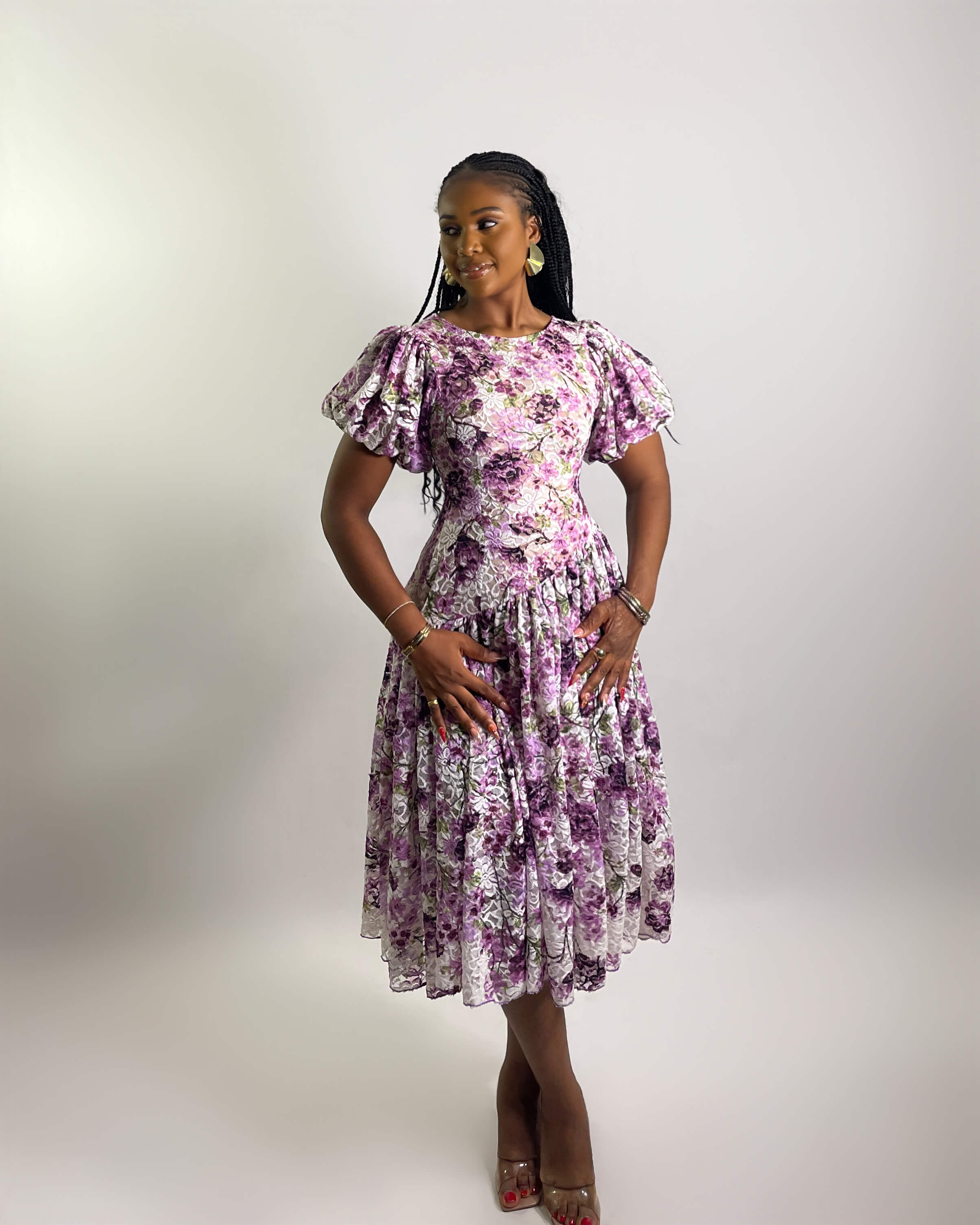 Soraya Dress (Lavender Lace)