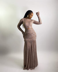 Zara Dress (Cocoa Ripple)