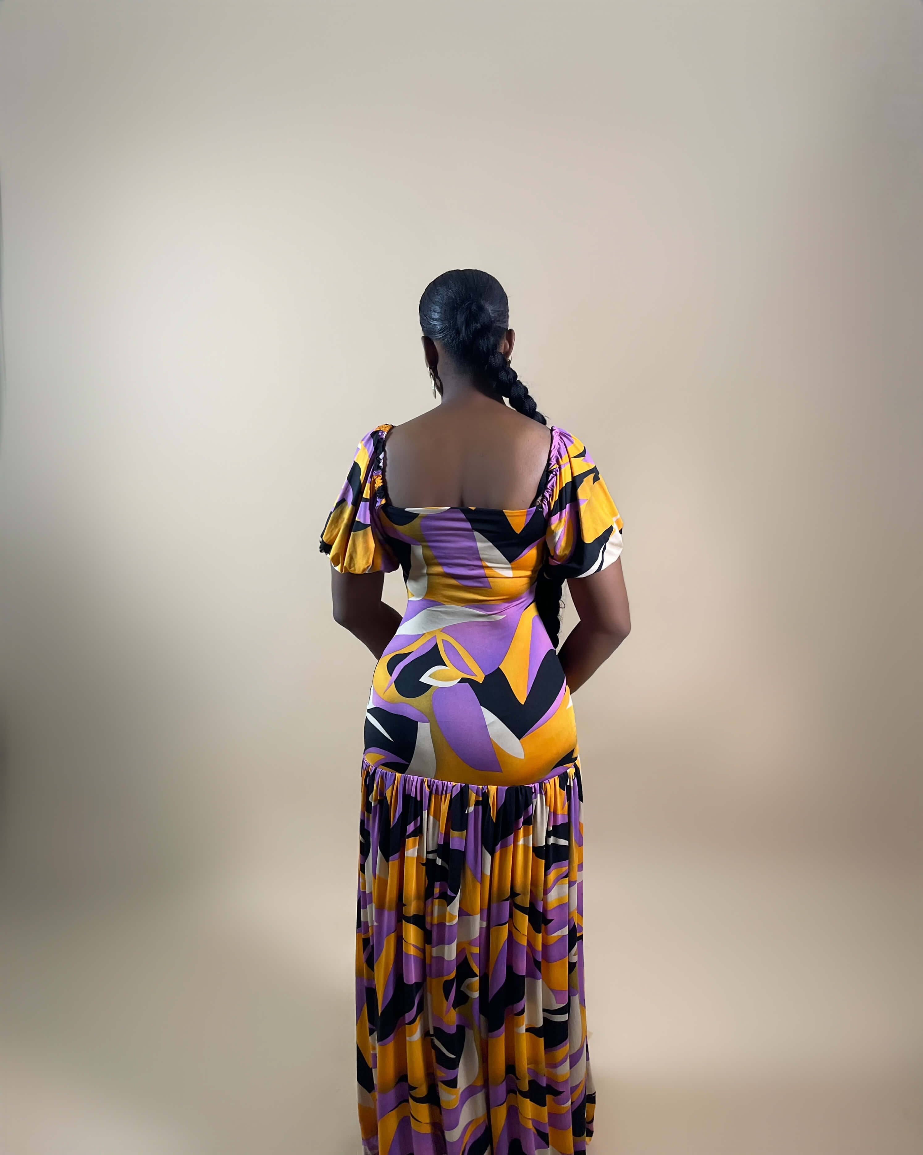 Adenike Maxi Dress (Bold Swirl)