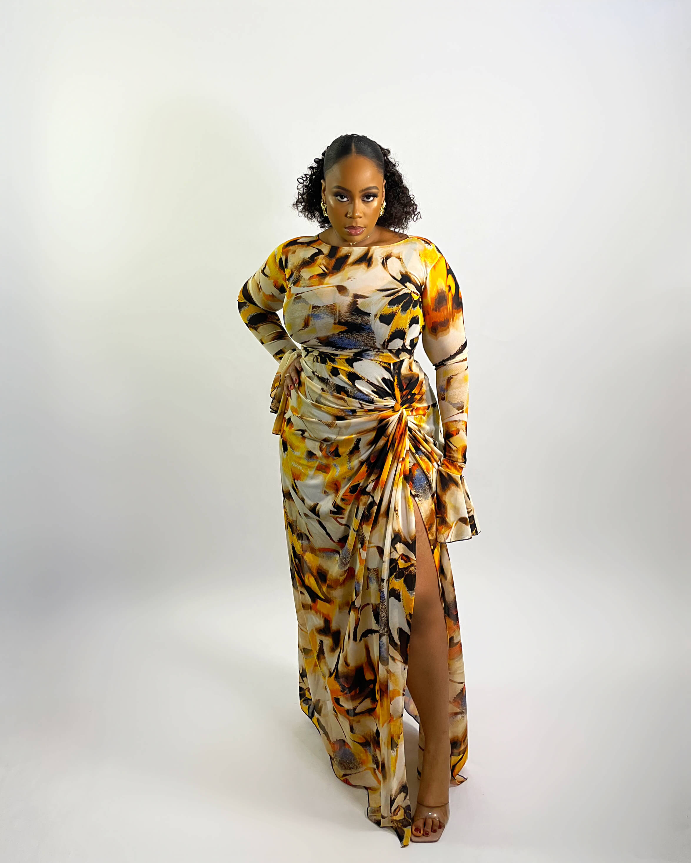 Riviera Dress (Sunburst Abstract)
