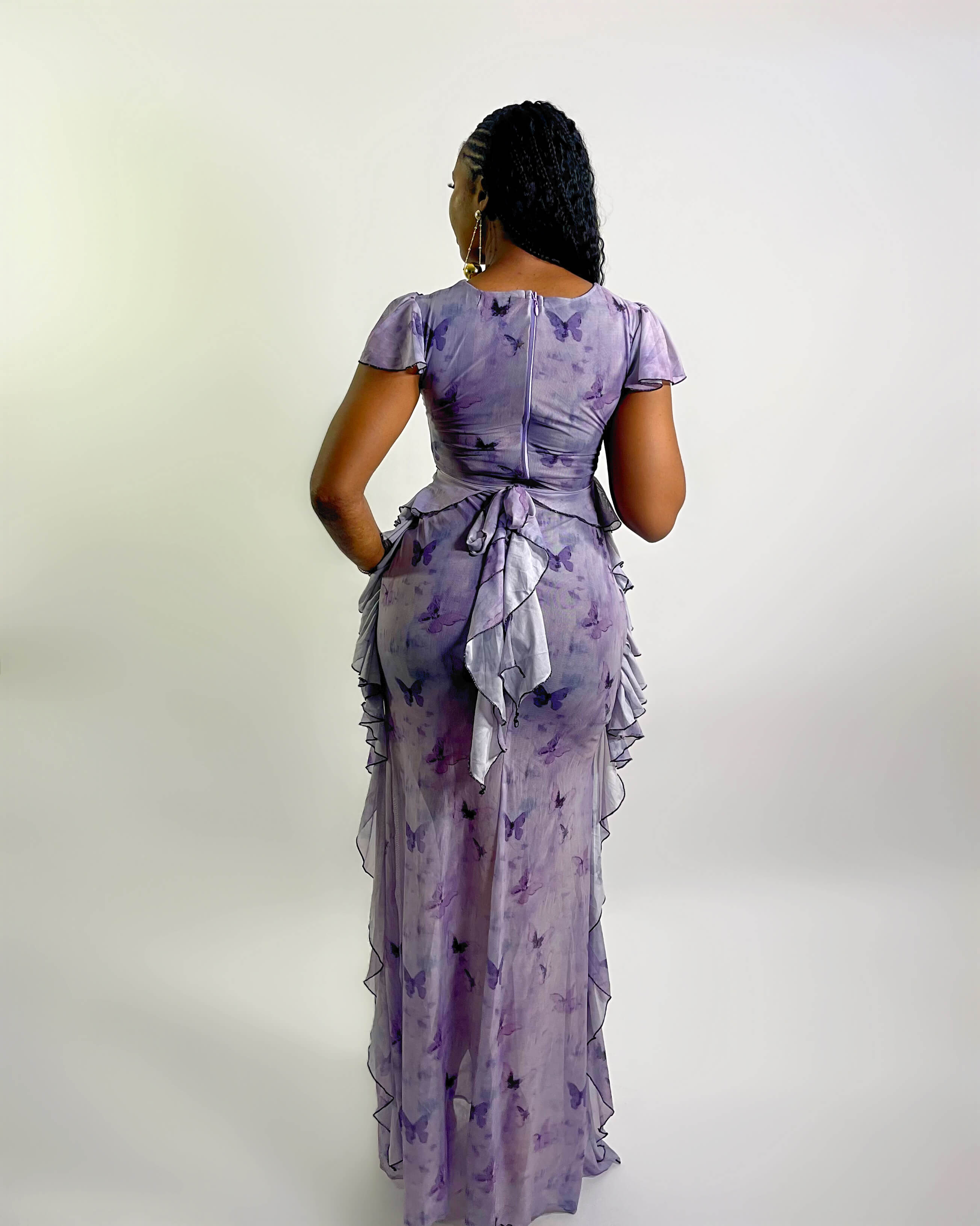 Valeria Dress (Violet Butterfly)