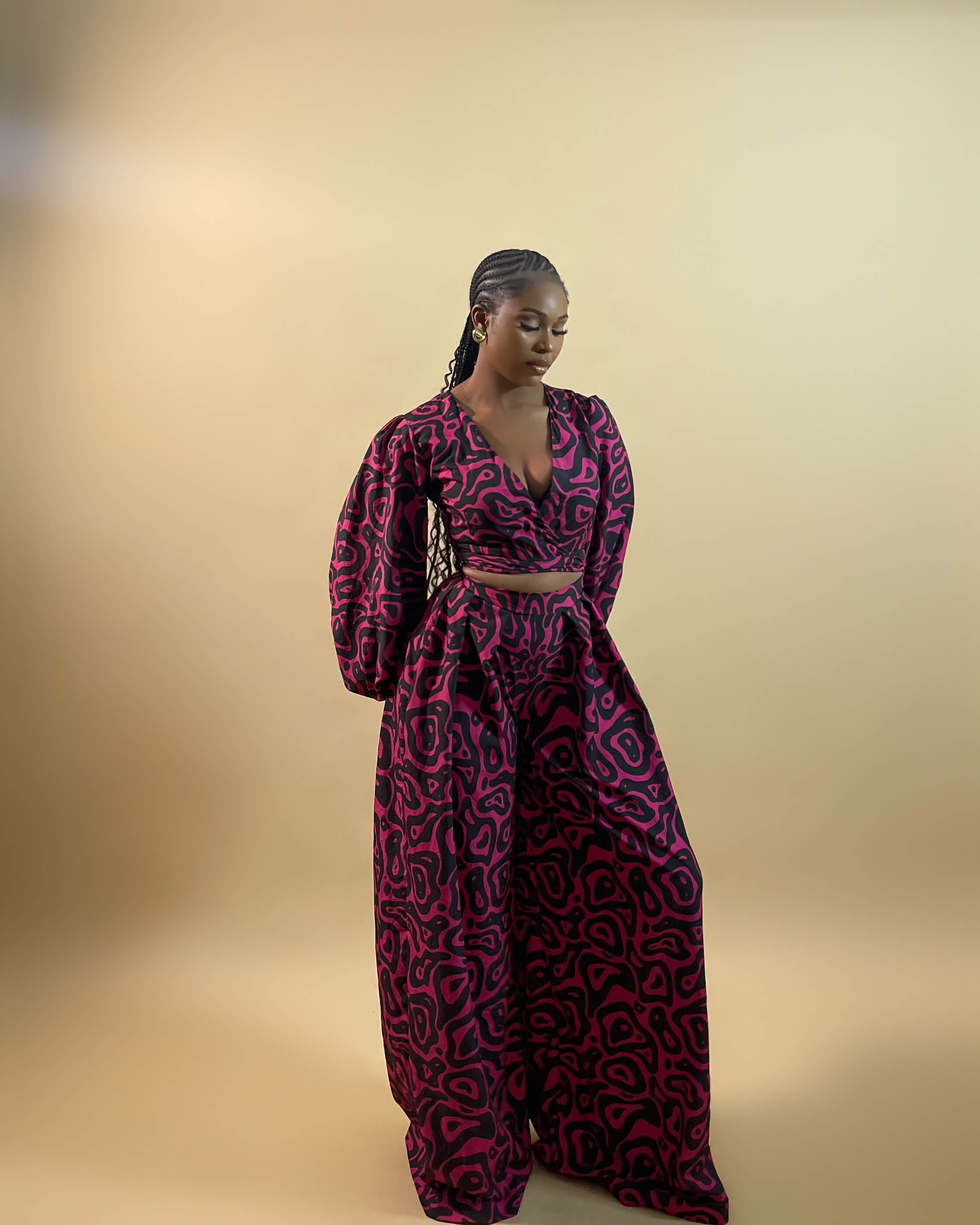 Eseosa Trouser Set (Midnight Swirl)