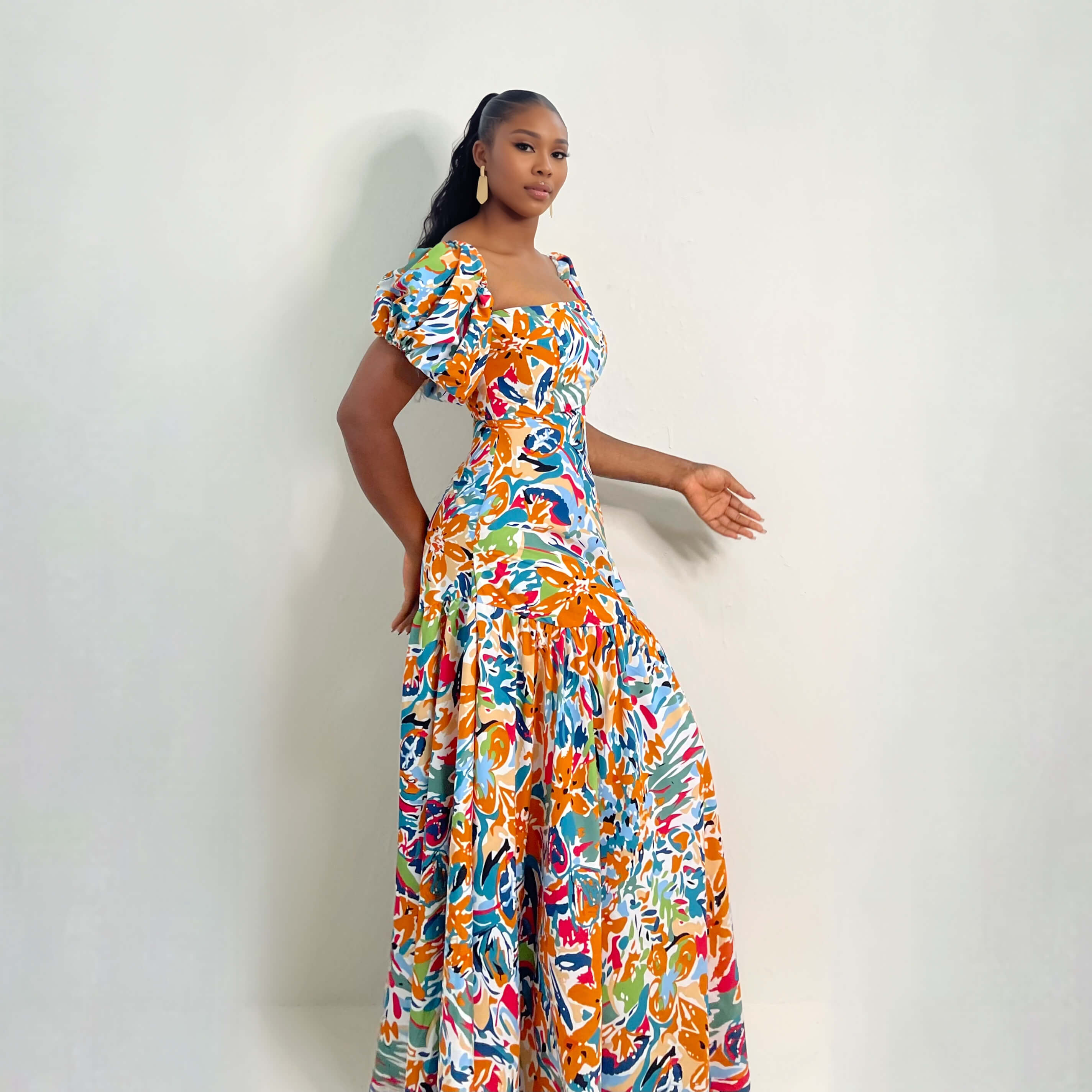 Positano Dress (Marigold Breeze)