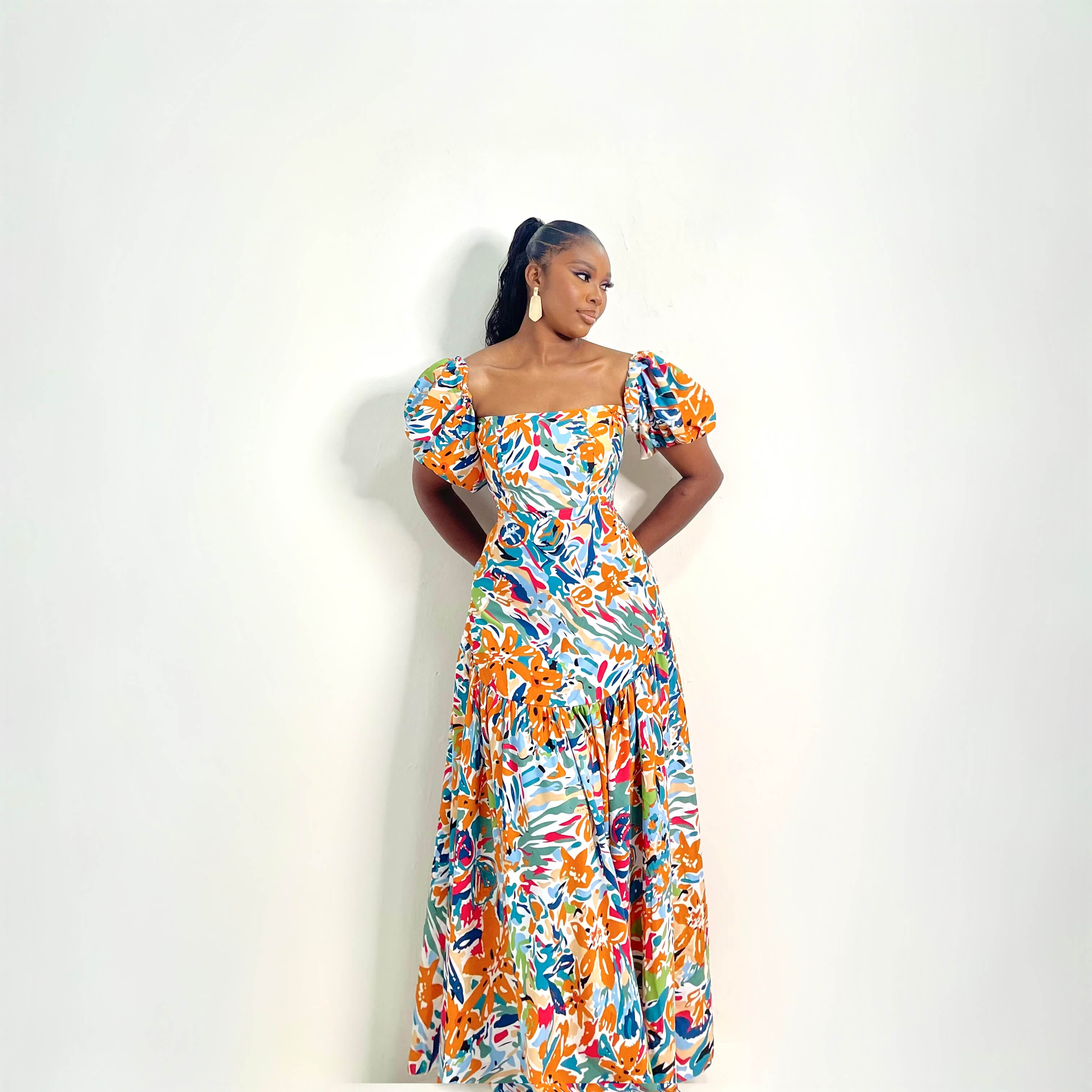 Positano Dress (Marigold Breeze)