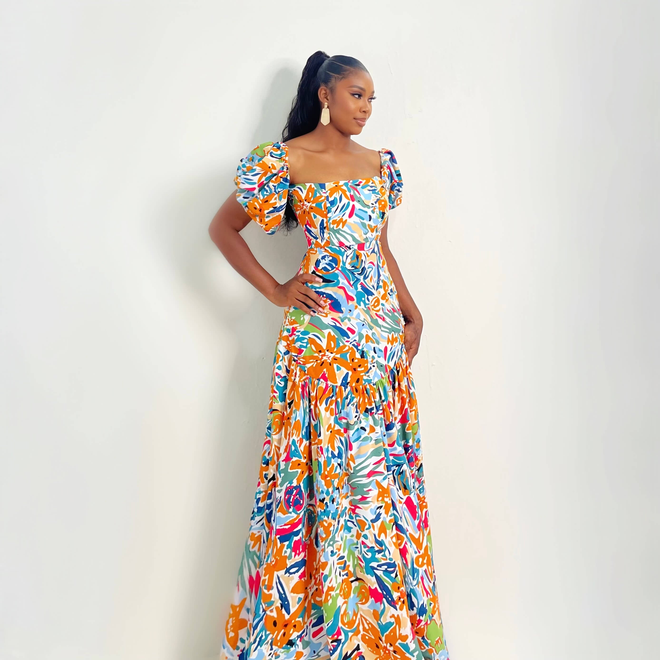 Positano Dress (Marigold Breeze)