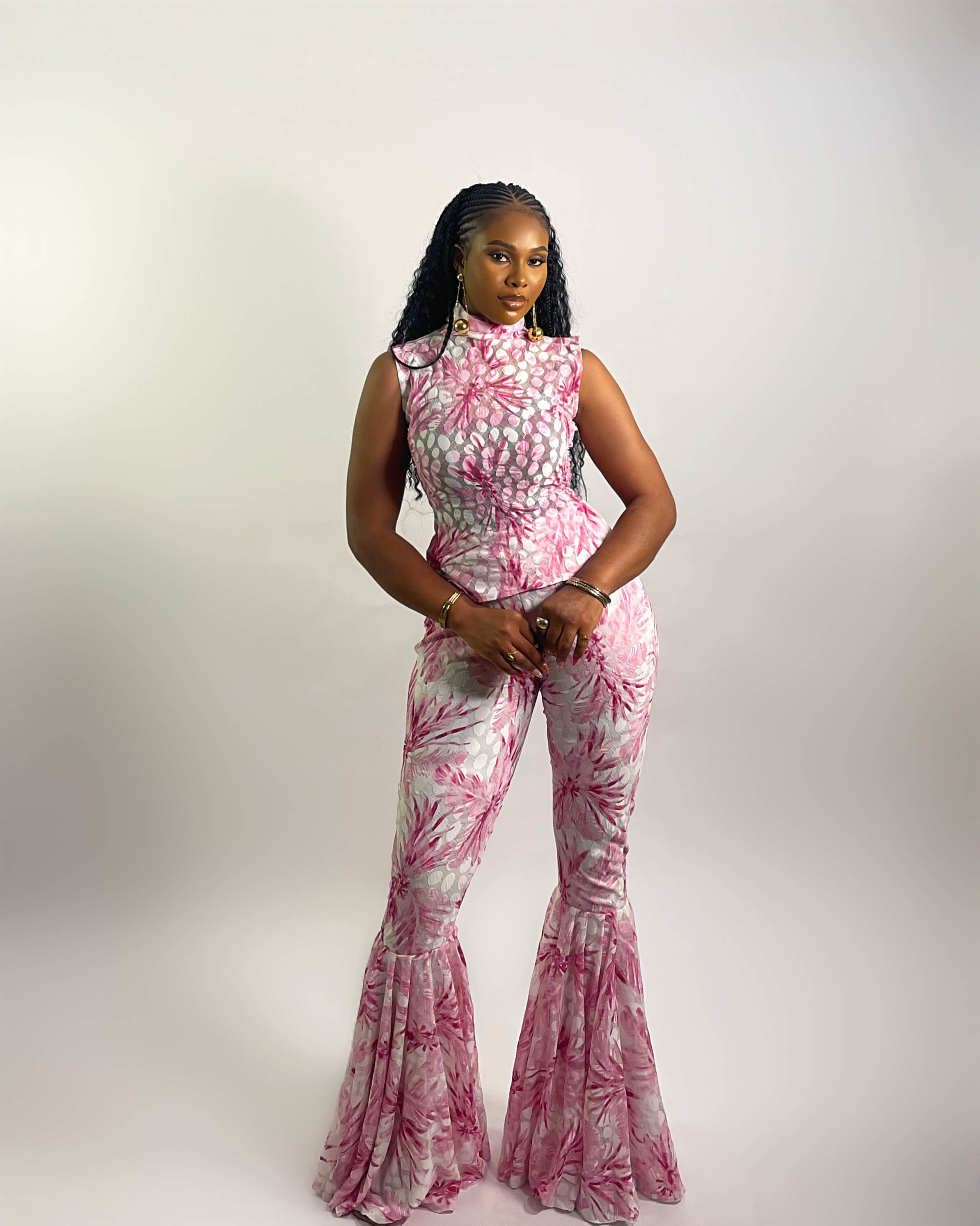 nigerian corset dress Tan Gold African Lace Corset Dress
