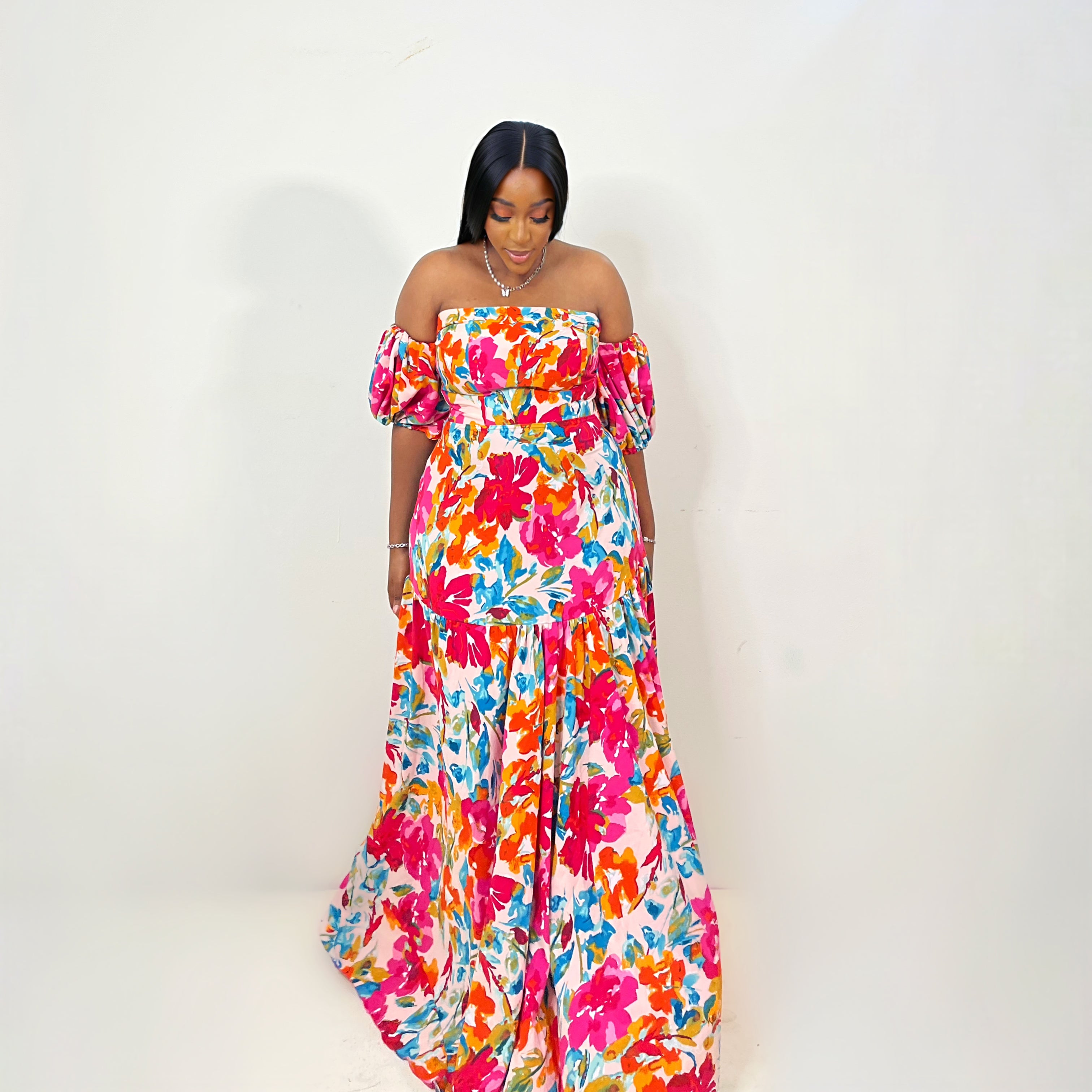 Positano Maxi Dress (Sunset Canvas)
