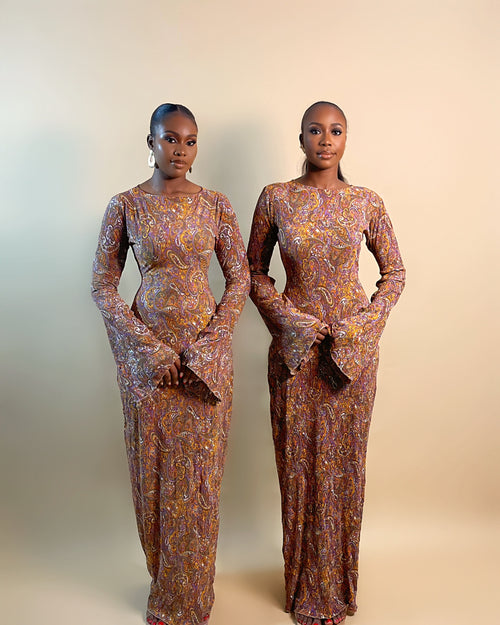 Fara Maxi Dress (Burnt Paisley)