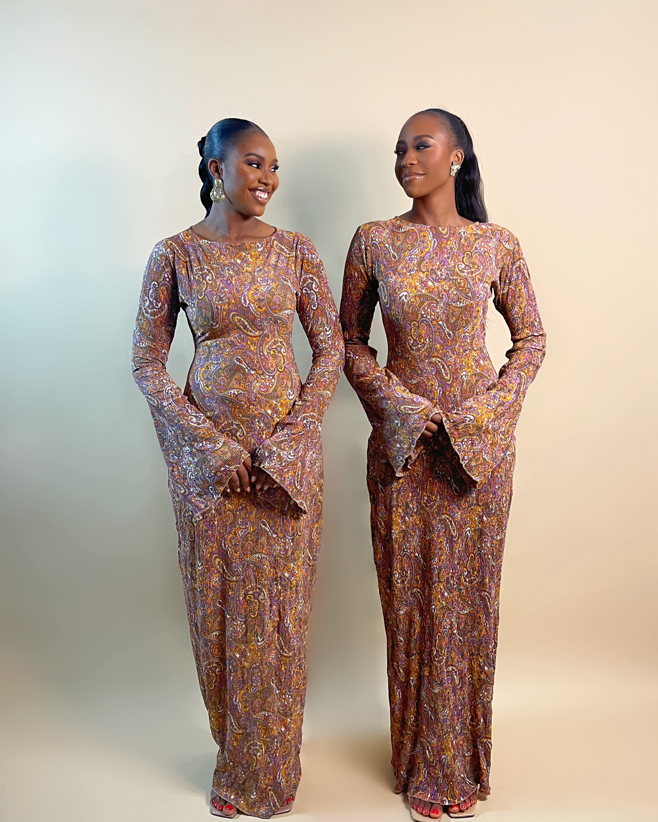 Fara Maxi Dress (Burnt Paisley)