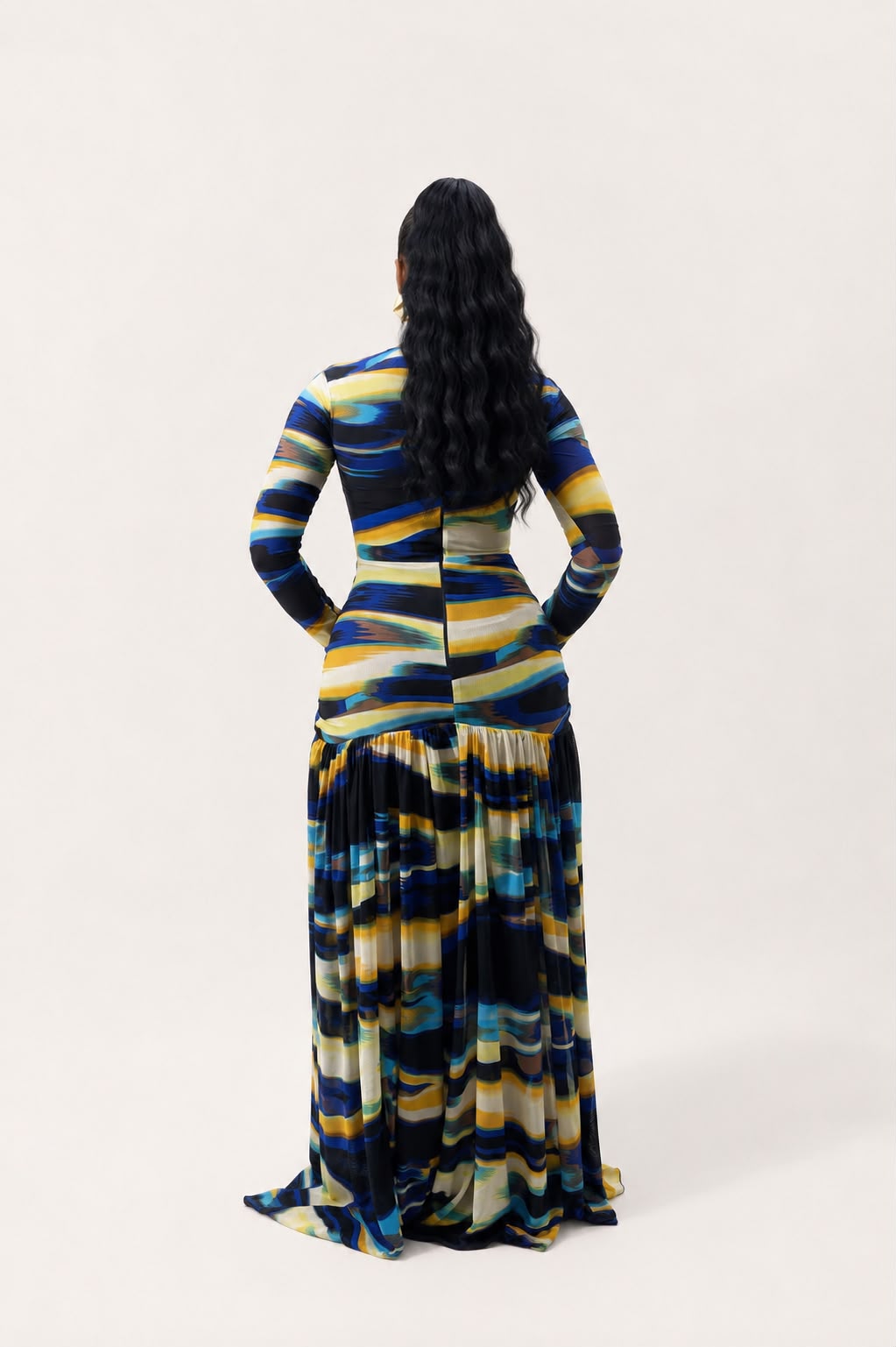 Nafisa Dress (Midnight Current)