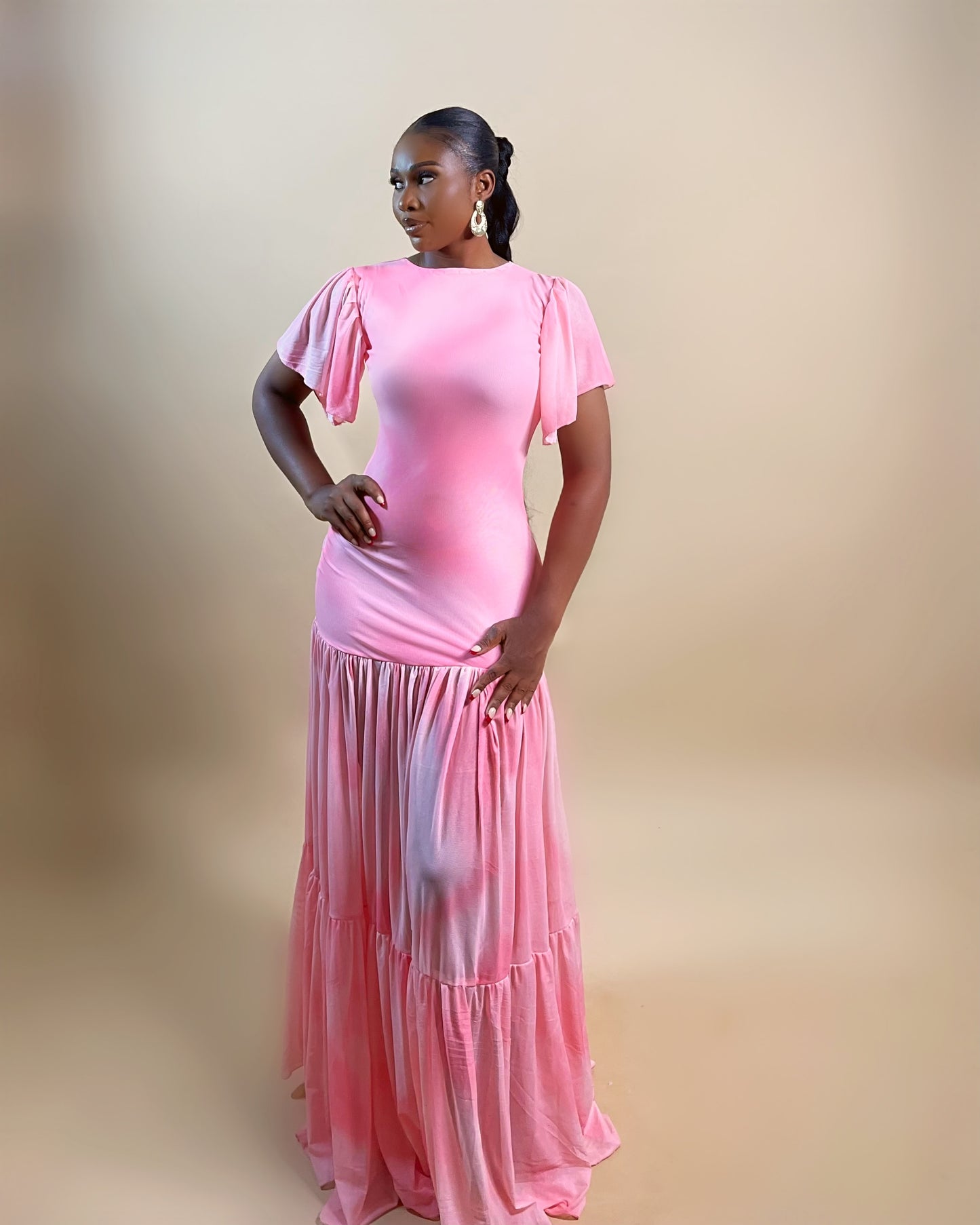 Hera Mesh Dress (Pink)