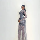 Simi Mesh Dress (Moonlit Lace)