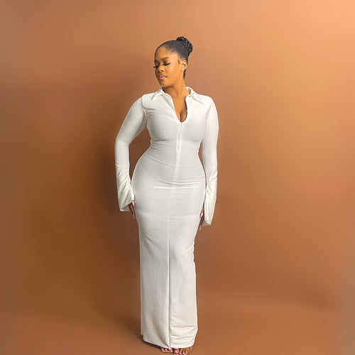 Isla Maxi Dress (White)