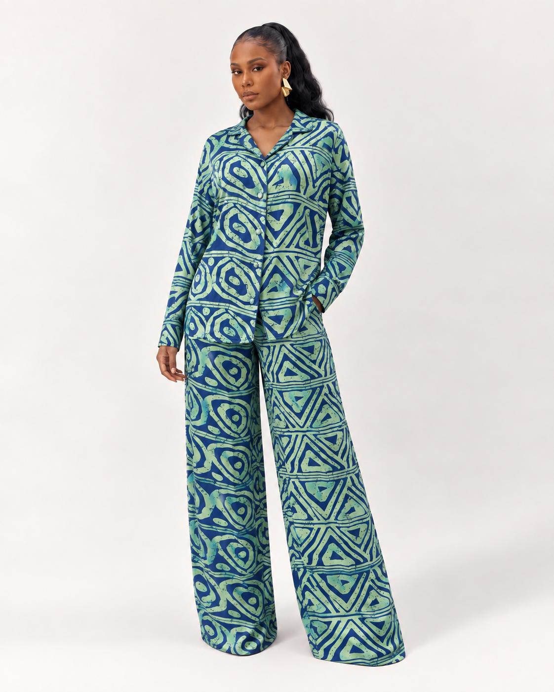 Osayi Trouser Set (Palm)