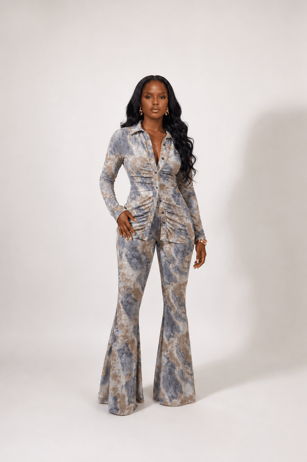 Barcelona Trouser Set (Stone Marble)