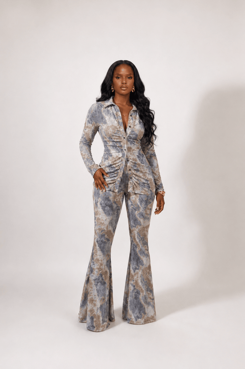 Barcelona Trouser Set (Stone Marble)