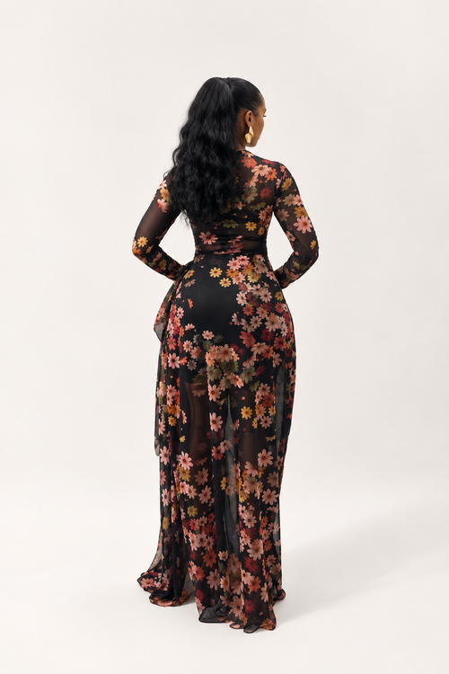 Rahma Dress (Midnight Bloom)