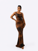 Calypso Dress (Mocha Bloom)