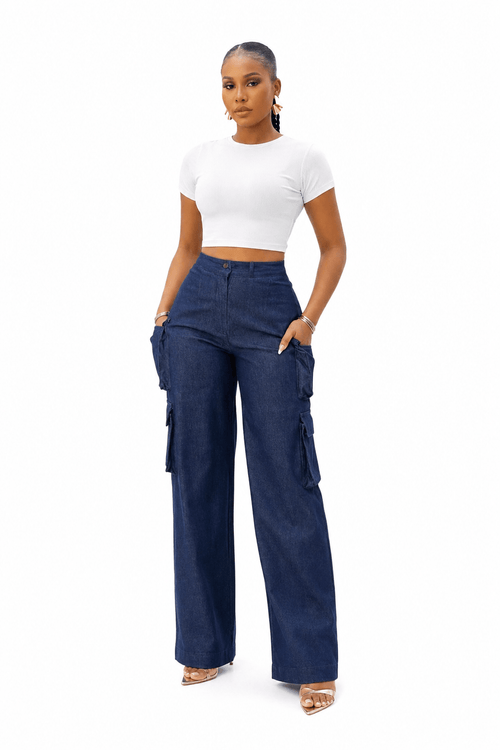 Amani Denim Cargo Pants