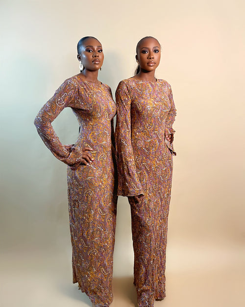 Fara Maxi Dress (Burnt Paisley)