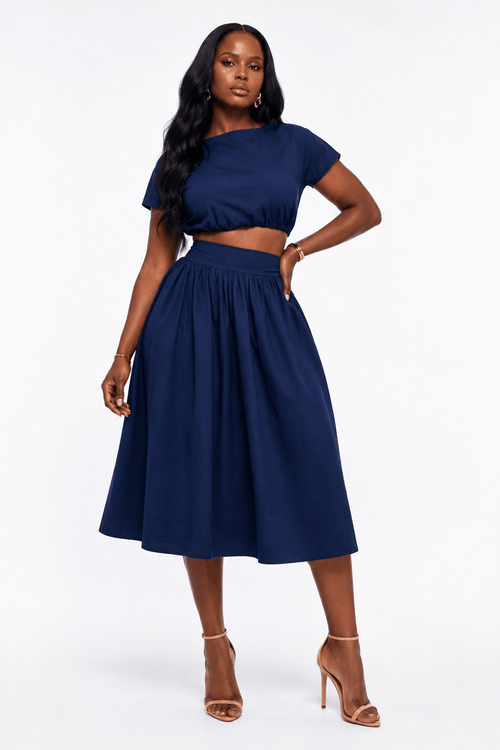 Evelyn Midi Skirt Set (Made To Order)