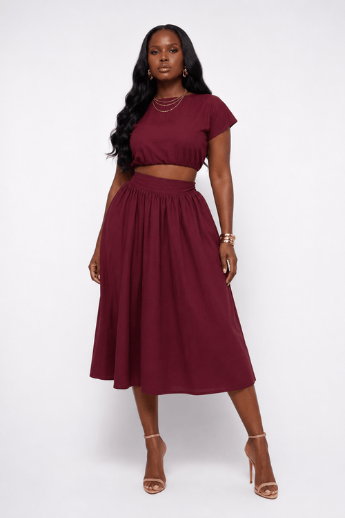 Evelyn Midi Skirt Set (Made To Order)