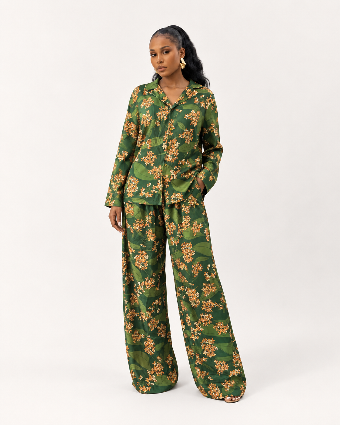 Ehi Trouser Set (Forest Petal)