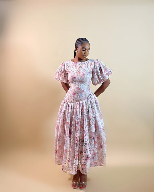 Soraya Lace Dress (Rose Blush)