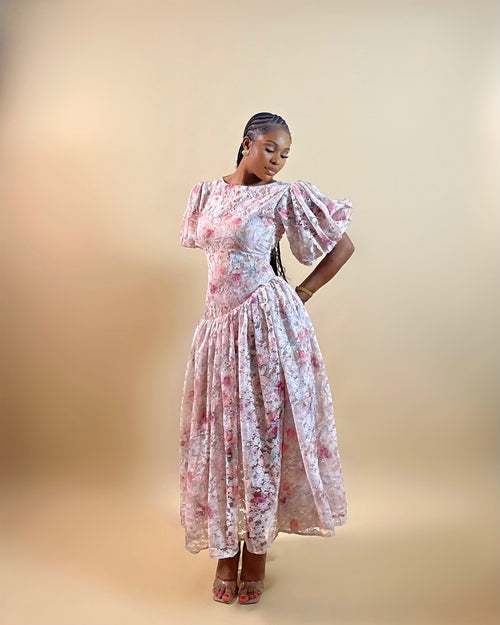 Soraya Lace Dress (Rose Blush)
