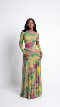 Ilaria Dress (Pastel Wave)
