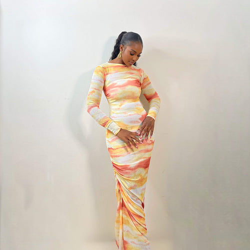 Everly Mesh Dress (Sunset Haze)